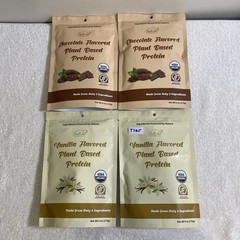Lot Of 4, Nutri Hut, Plant Based Protein Powder, 6 oz Each Vanilla & Cho, (T745
