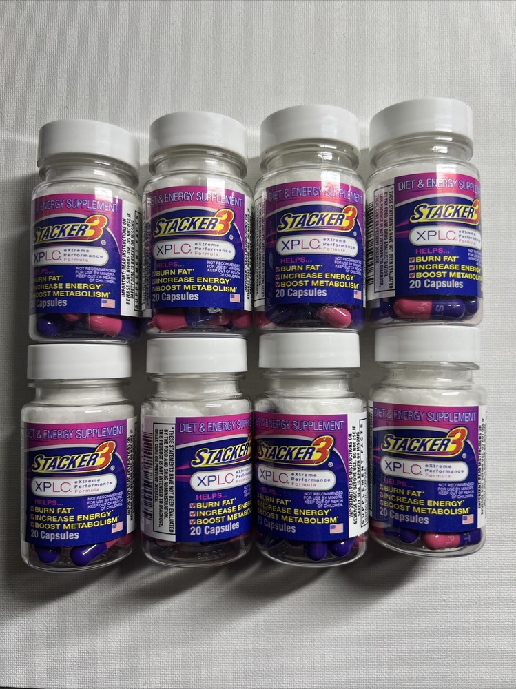 8x 20ct Stacker 3 XPLC Bottles Dietary Supplement Weight Loss 160 Pill FREE SHIP
