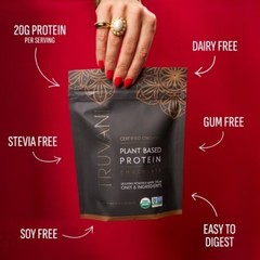 Truvani Organic Plant Based Vegan Protein Powder – Chocolate -8.75oz/10 Servings