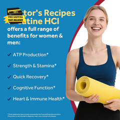 Creatine Hcl Capsules, 750 Mg, Creatine Hydrochloride for Women & Men, Strength