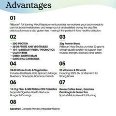Meal Shake, Fat Burning Meal Replacement, Protein, Fiber, Probiotics, Strawberry