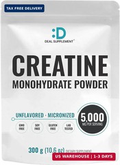 DEAL SUPPLEMENT Instant Creatine Monohydrate Powder, 5g Per Serving – 60 Serving