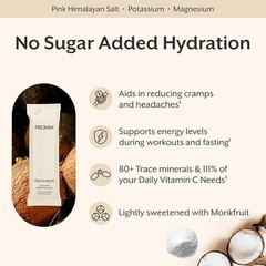 PROMIX Electrolyte Drink Mix Salted Coconut 30 Stick Packs Hydration