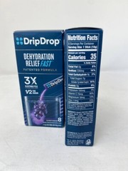 2PK DripDrop ORS Hydration Electrolyte Powder, Berry 16 Sticks 2 Box 5/26