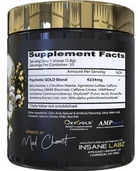 Psychotic Pre Workout Fruit Punch 35 Servings Extreme Energy