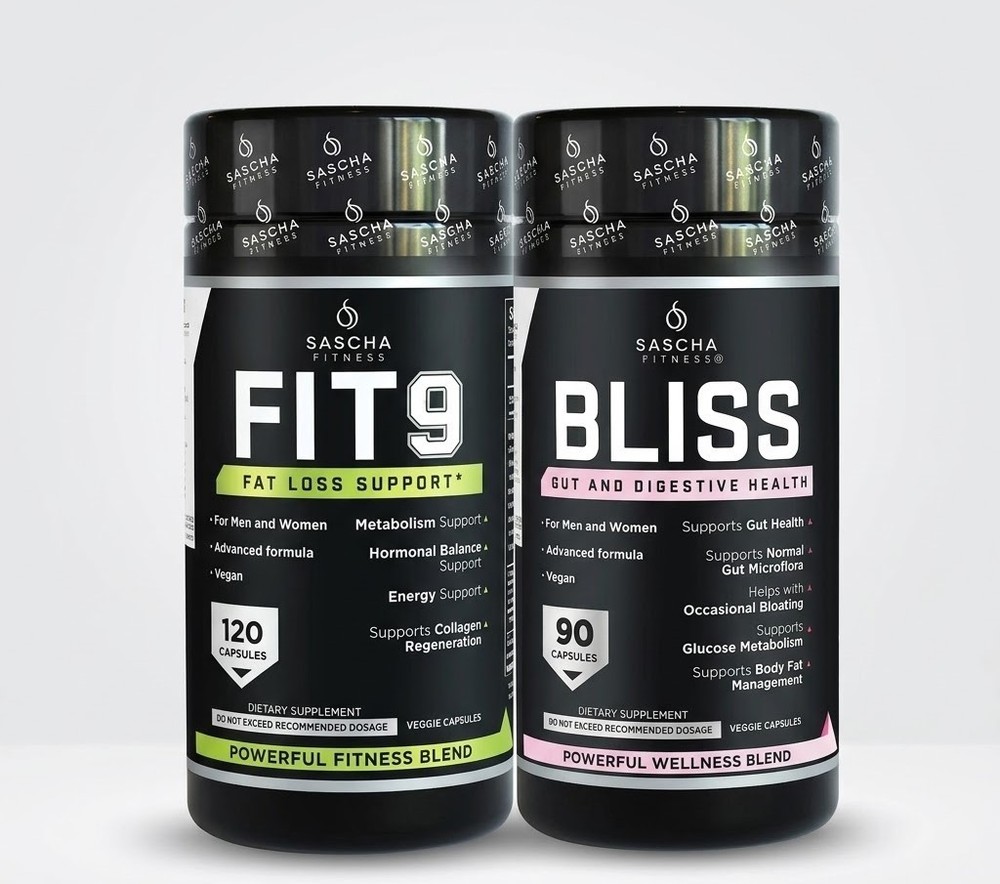 2 Pack Fit 9 + Bliss Sascha Fitness Original 100% Combo Pack Best Seller