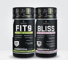 2 Pack Fit 9 + Bliss Sascha Fitness Original 100% Combo Pack Best Seller