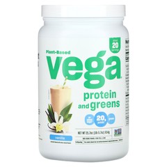 Plant-Based, Protein and Greens, Vanilla, 1 lb 5.7 oz (614 g)