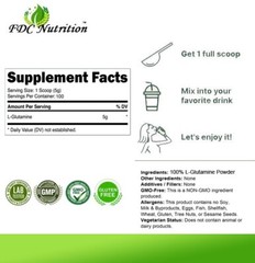 L-GLUTAMINE POWDER 1.1lb (500g) KOSHER PHARMACEUTICAL GRADE