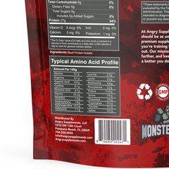 AS Beef Protein Isolate Powder, 27g Protein Serv, Muscle Building Workout 1.98lb
