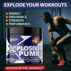 2 Pack Pre-Workout Powder Bucked up Pump Supplement Energy 100 Servings FP