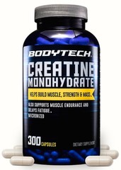 BodyTech Creatine Monohydrate Capsules, Micronized Creatine Formula for Men a…