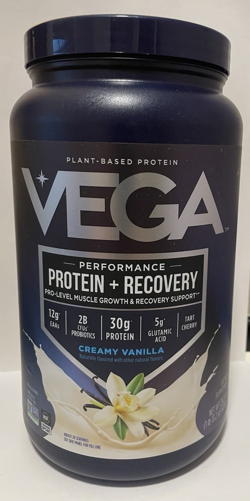 Vega Sport Vegan Protein Powder + Recovery – 30g Plant Based Protein – Exp 3-27