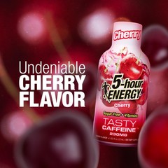 5-hour ENERGY CHERRY Flavor, 30 Count, 1.93 Fl Oz 30 Bottles – Single Flavor