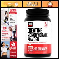 Micronized Creatine Monohydrate Powder, 5g for Muscle Growth & Recovery, Unflavo