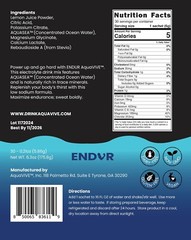 AquaVIVE™ ENDUR™ Lemon Electrolyte Powder Drink Mix Magnesium Glycinate 30 Packs