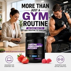 Creatine Gummies 5000mg – NSF Certified Creatine Monohydrate, Sugar Free, Veg…