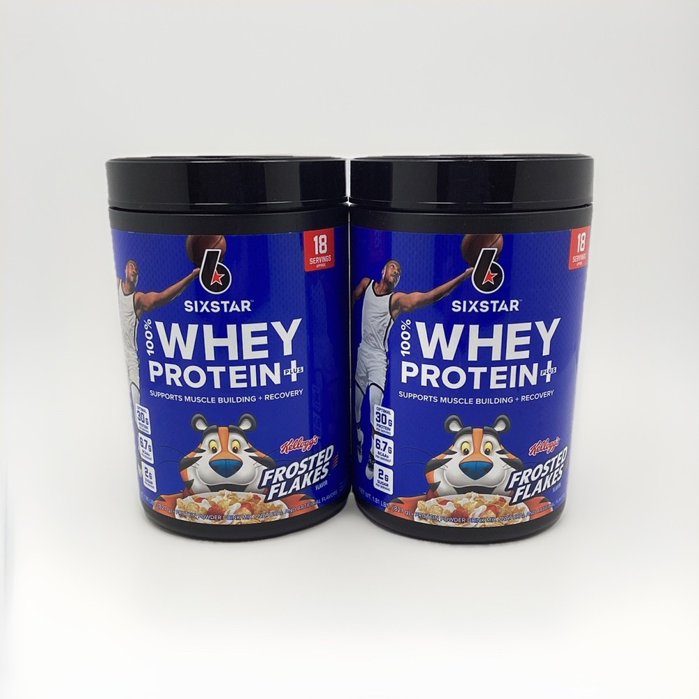 2X SIXSTAR 100% WHEY PROTEIN PLUS FROSTED FLAKES 1.81 LBS EA EXP 01/2027+
