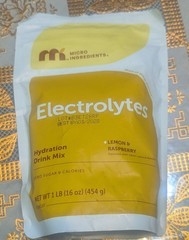 Micro Ingredients Electrolyte Hydration Powder Drink Mix Lemon Raspberry 1 lb