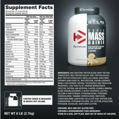 Dymatize Super Mass Gainer, Gourmet Vanilla, 52g Protein, 6 lb