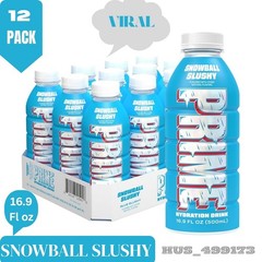 12 Pack PRIME Hydration New Snowball Slushy Blue Limited 16.9 Fl oz 2025