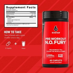 Six Star Nitric Oxide Supplements For Men & Women, Muscle Builder (60