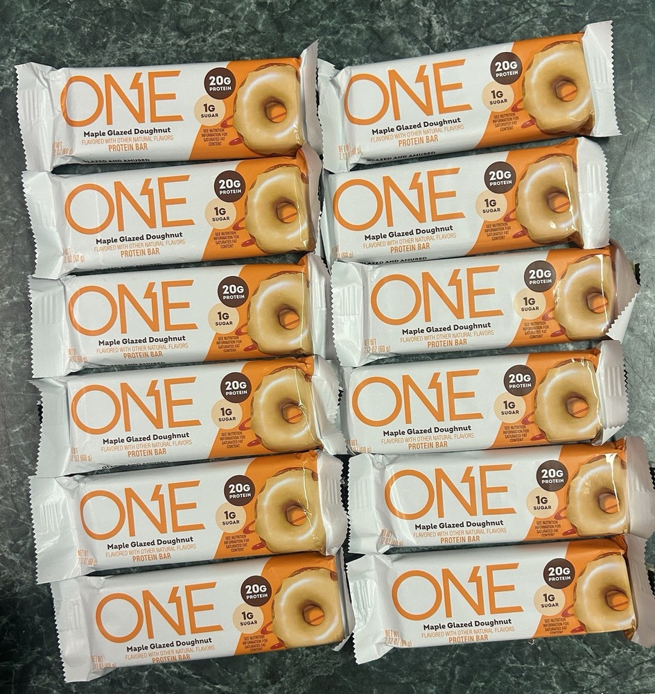 12-ONE Maple Glazed Doughnut Protein Bar – 20g Protein, 1g Sugar BB:09/2026