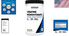 Micronized Creatine Powder 500G – , Gluten Free & 5000mg Servings