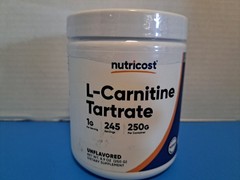 Nutricost L-Carnitine Tartrate Powder (250 Grams) – 1 Gram per Serving