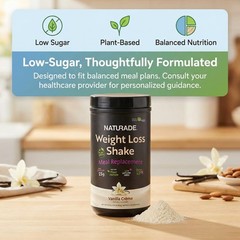 Plant-Based Meal Replacement Shake 25G Complete Protein Fiber 18 Vitamins