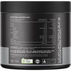 New Switch Nutrition Liver 100% Organic Grass Fed Beef Liver 120 Capsules