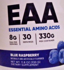 Nutricost EAA Powder 30 Servings Blue Raspberry Essential Amino Acids EXP 12/27