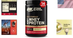Gold Standard Whey Protein 1 Pound Tub – Creamy Vanilla Ice Cream Delight