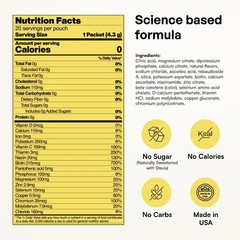 Selenium Electrolytes Powder Packets – Multivitamin Lemonade 20 Pack Hydratio…