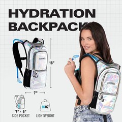 2 Colors of Medium Hydration Pack Bundle – Luminous Green and Holo Silver