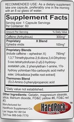 HardRock EPH 100 – 60 Capsules High Stim Fat Burner Pre-Workout
