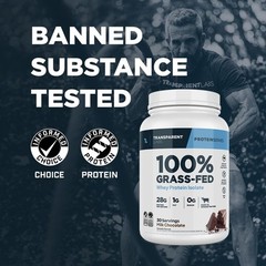 Transparent Labs 100 Grass Fed Whey Protein Isolate 30 Servings Natural Flavor