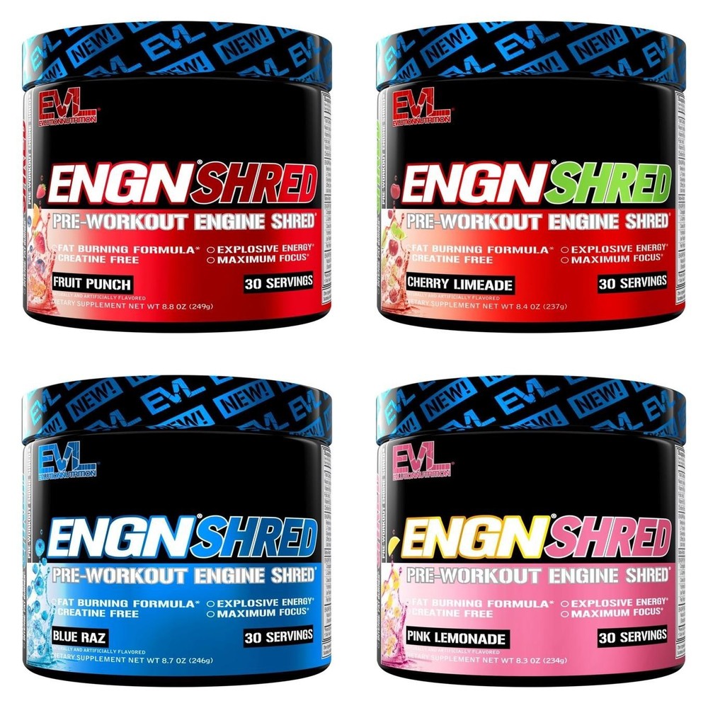 EVL Nutrition – ENGN Shred – Energy – Preworkout (30 Servings) ***CLUMPY***
