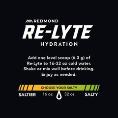 REDMOND Re-Lyte Hydration Electrolyte Powder Mix 13.4 Ounce (Pack of 1), Red
