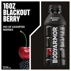 Sports Drink BodyArmor Blackout Berry 16 Fl Oz Electrolytes Hydration