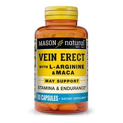 Mason Natural Vein Erect with L-Arginine & Maca – Supports Sexual Health 80 caps