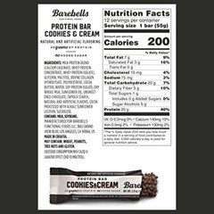 Barebells Protein Bars Cookies & Cream – 12 Count, 1.9oz Bars – Protein Snack…