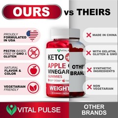 Keto ACV Gummies Advanced Weight Loss – Sugar Free 60 Gummies, Green Apple