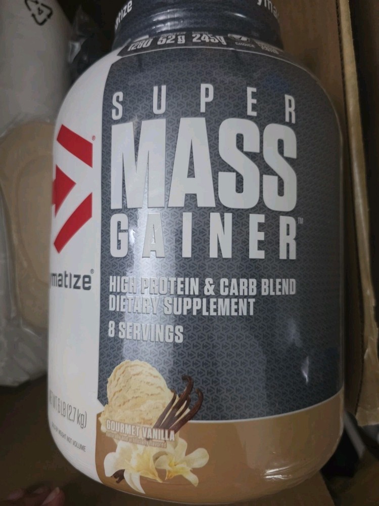 Dynatize Super Mass Gainer 6lb Vanilla Favor Exp 03/28