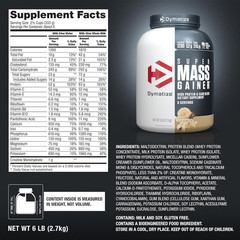 Dymatize Super Mass Gainer Protein Powder, Gourmet Vanilla, 52G Protein, 1G Crea