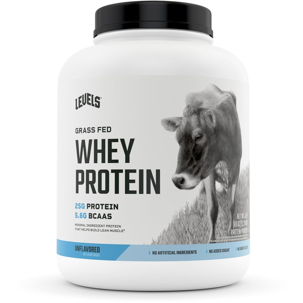 Levels Whey Protein Powder 71 Servings 25g Protein Unflavored Gluten Free