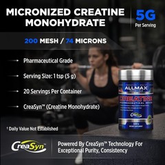 Creatine Monohydrate Powder, Micronized, Unflavored, 100 g