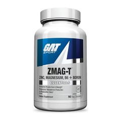GAT Sport Essentials ZMAG-T Zinc, Magnesium, B6 + 90 Count (Pack of 1), Red