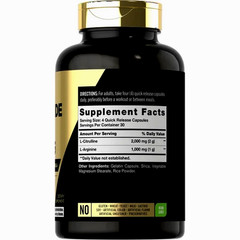 Nitric Oxide Booster L-Arginine, L-Citrulline 3000mg 120 Caps HIGHEST POTENCY
