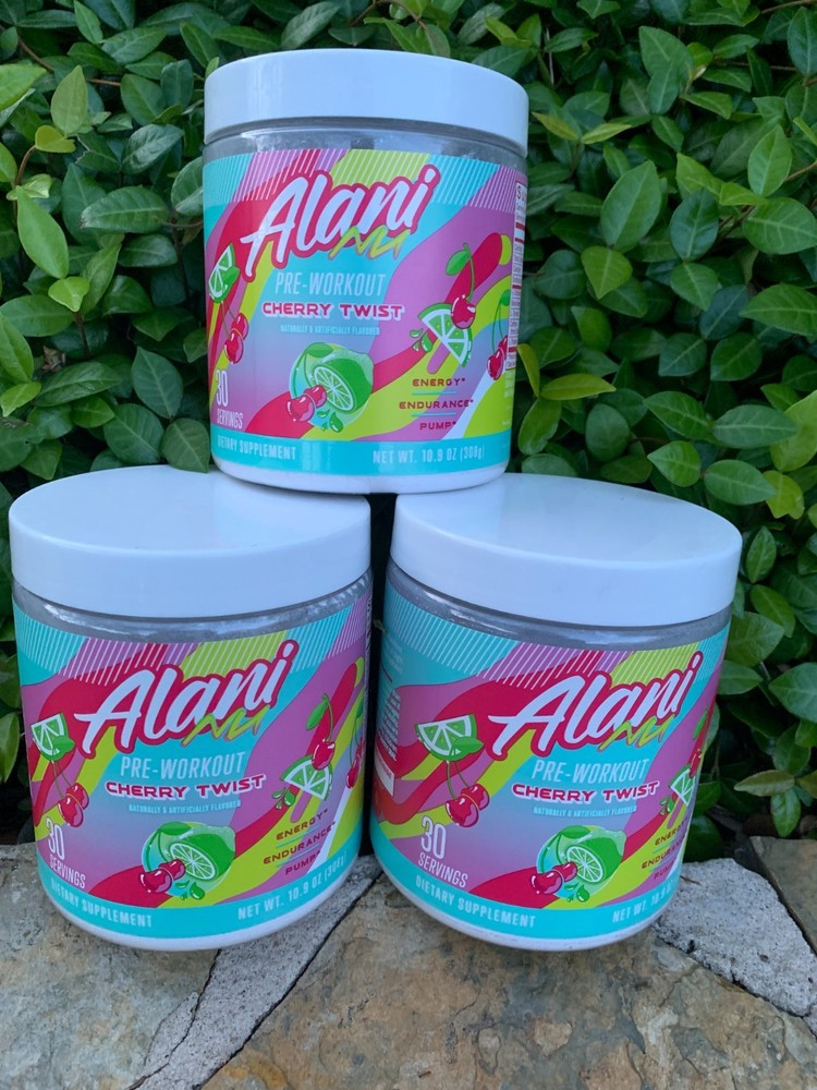 Alani Nu Pre-Workout Powder Cherry Twist 10.9 OZ X 3 Containers /EXP 28